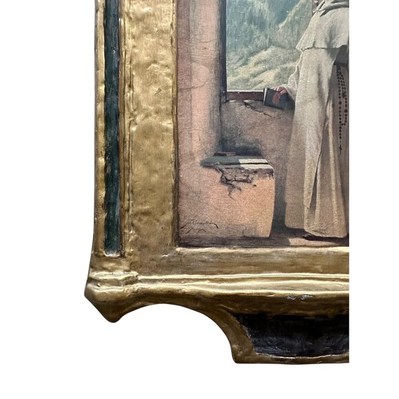 Vintage The Young Monk Print by Cederstrom Religious Art | Gothic Monastic Decor - Picture 2 of 5